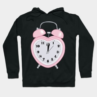 pink heart shaped alarm clock aesthetic dollette coquette Hoodie